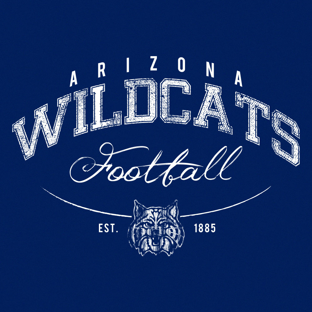 university of arizona, wildcats, football, u of a, uofa, ncaa, college football clothing, branding, arizona, usa, lifestyle brands, tshirt design